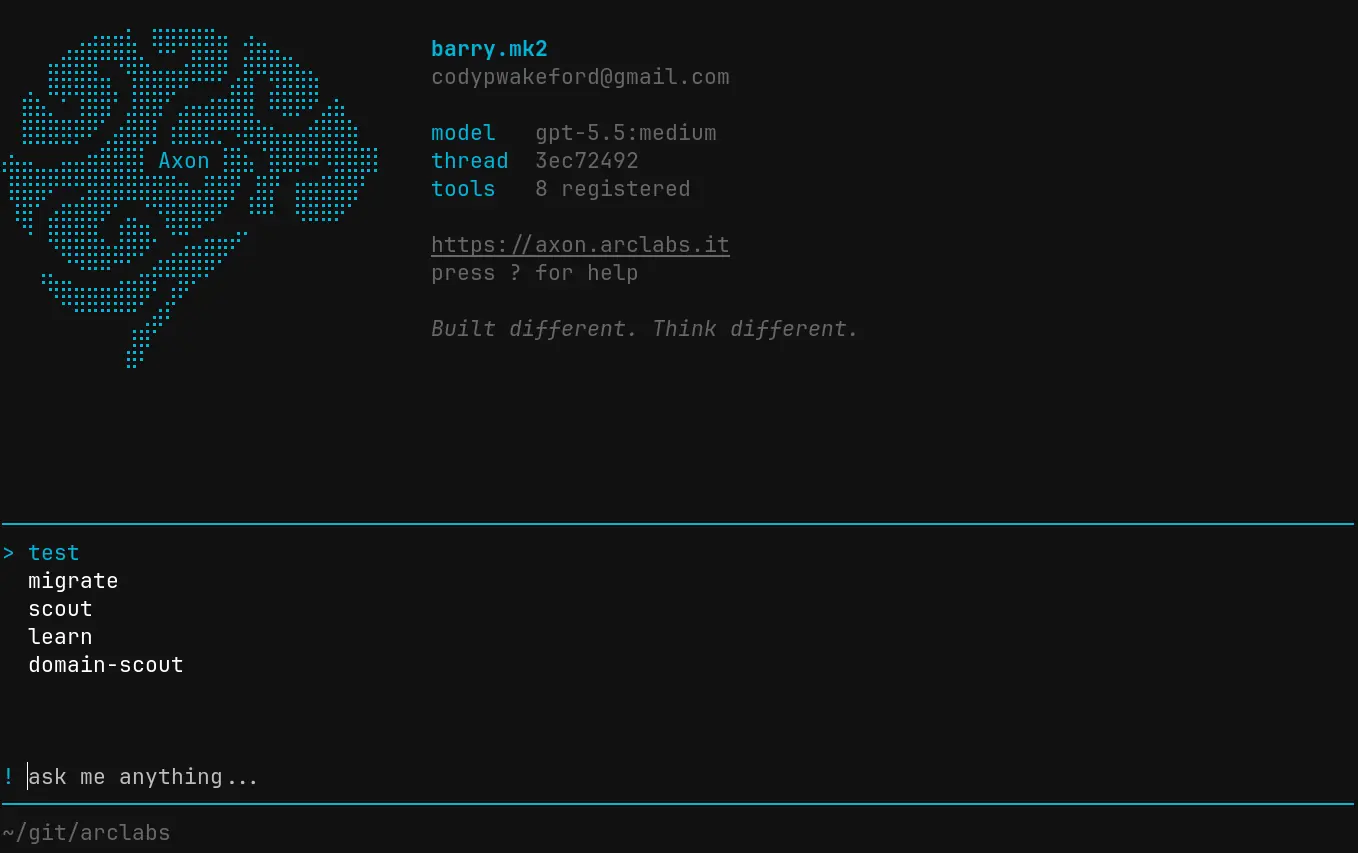 TUI script palette showing available scripts from the active agent with descriptions
